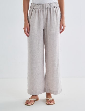 Zest Essential Linen Wide Leg Pant, Sandshell product photo