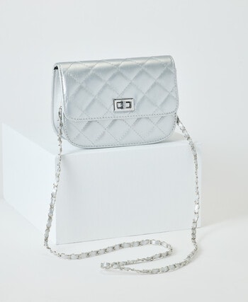 Mac & Ellie Crossbody Bag, Silver Chain product photo
