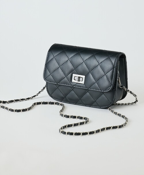 Mac & Ellie Crossbody Bag, Black Chain product photo View 03 L