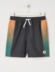 Wavetribe Ombre Side Panel Swim Short, Charcoal product photo