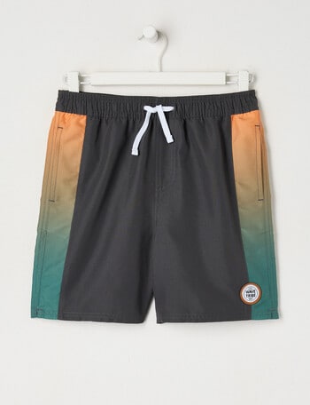 Wavetribe Ombre Side Panel Swim Short, Charcoal product photo