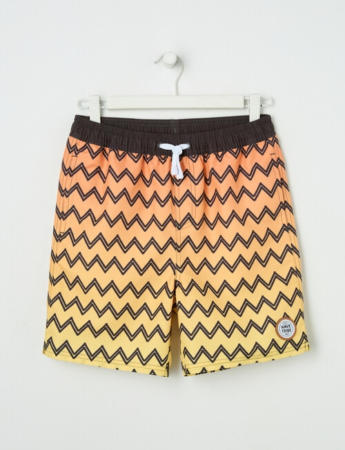 Wavetribe Stripe Swim Short, Ombre Orange product photo