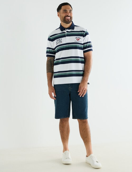 Line 7 Aiden Short Sleeve Polo Shirt, White product photo View 03 L