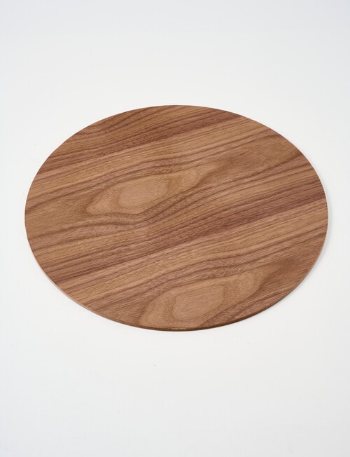 Amy Piper Grove Round Placemat, 32cm, Dark Wood, Veneer product photo