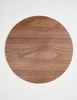 Amy Piper Grove Round Placemat, 32cm, Dark Wood, Veneer product photo View 03 S