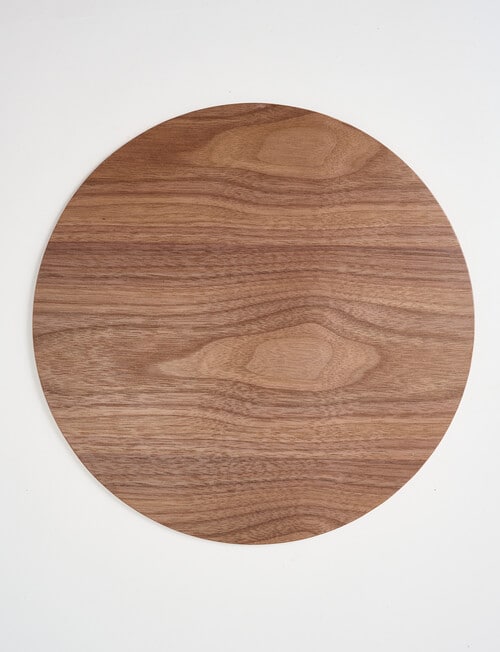 Amy Piper Grove Round Placemat, 32cm, Dark Wood, Veneer product photo View 03 L