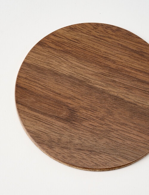 Amy Piper Grove Coaster Set, 4-Piece , Dark Wood, Veneer product photo View 03 L