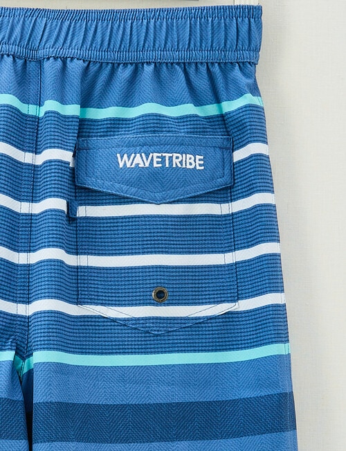 Wavetribe Stripe Board Short, Blue product photo View 02 L