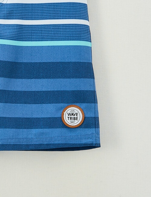 Wavetribe Stripe Board Short, Blue product photo View 03 L