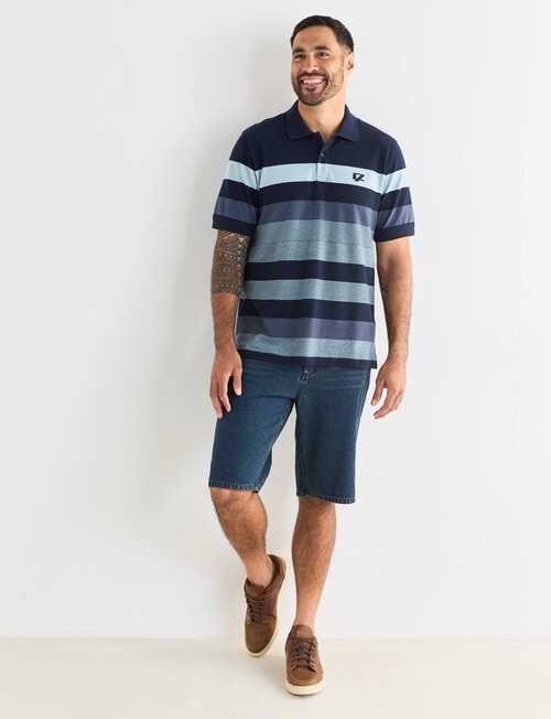 Line 7 Luther Short Sleeve Polo Shirt, Navy product photo View 03 L