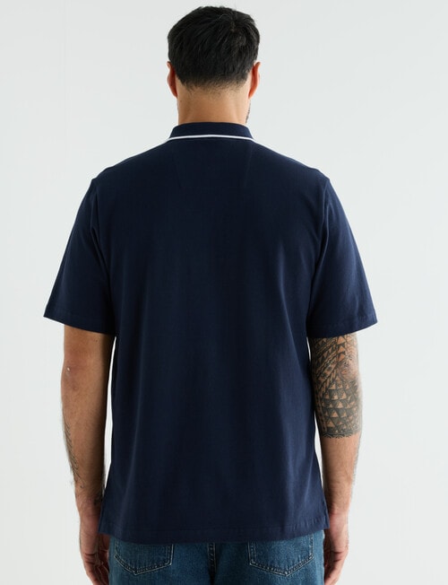 Line 7 Club Short Sleeve Polo Shirt, Navy product photo View 02 L