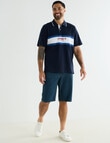 Line 7 Club Short Sleeve Polo Shirt, Navy product photo View 03 S