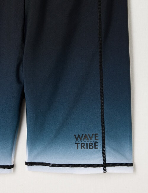 Wavetribe Ombre Rash Short, Charcoal product photo View 02 L