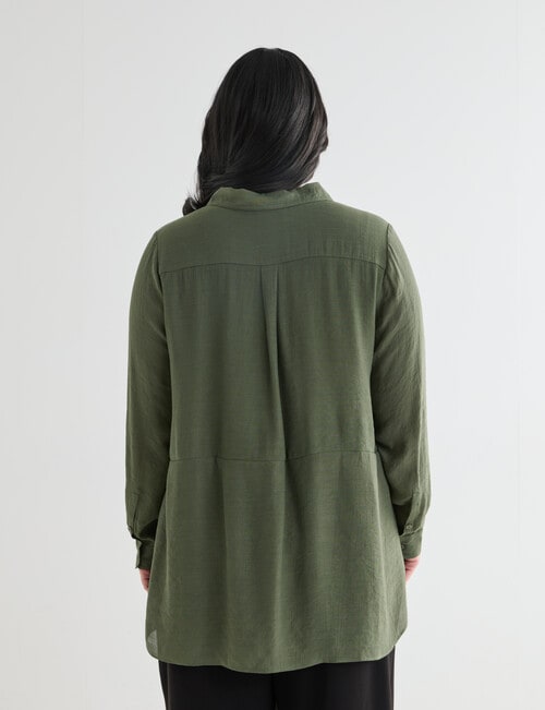 Studio Curve Long Sleeve Magic Shirt, Foliage product photo View 02 L