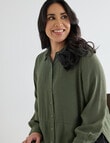 Studio Curve Long Sleeve Magic Shirt, Foliage product photo View 03 S