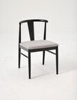 LUCA Furniture Cove Dining Chair, Silver & Black product photo