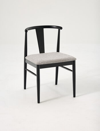 LUCA Furniture Cove Dining Chair, Silver & Black product photo