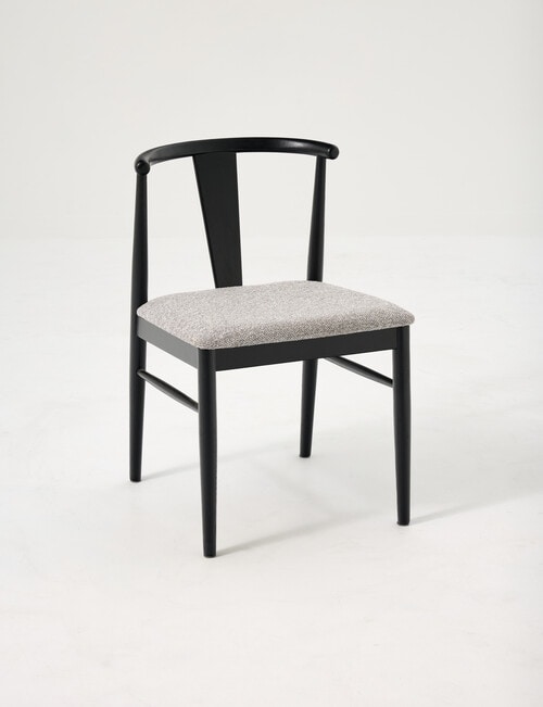 LUCA Furniture Cove Dining Chair, Silver & Black product photo