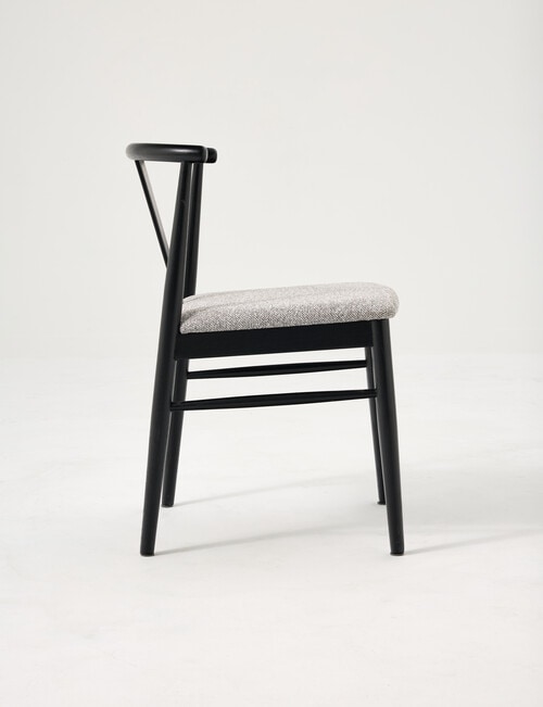 LUCA Furniture Cove Dining Chair, Silver & Black product photo View 04 L