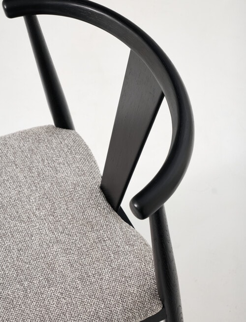 LUCA Furniture Cove Dining Chair, Silver & Black product photo View 05 L