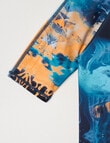 Wavetribe Tie Dye Short Sleeve Rash Top, Multi product photo View 03 S