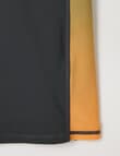 Wavetribe Side Panel Short Sleeve Rash Top, Ombre Charcoal product photo View 04 S