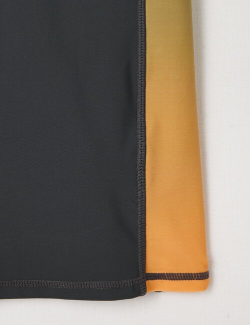 Wavetribe Side Panel Short Sleeve Rash Top, Ombre Charcoal product photo View 04 L