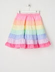Mac & Ellie Tiered Cotton Rainbow Skirt, Pink product photo