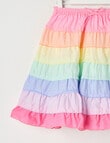 Mac & Ellie Tiered Cotton Rainbow Skirt, Pink product photo View 02 S