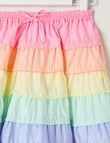 Mac & Ellie Tiered Cotton Rainbow Skirt, Pink product photo View 03 S