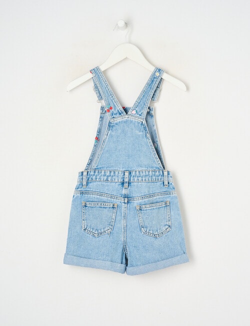 Mac & Ellie Embroidered Fruit Shortall, Washed Blue product photo View 02 L