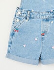 Mac & Ellie Embroidered Fruit Shortall, Washed Blue product photo View 04 S
