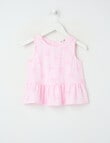 Mac & Ellie Bows Linen Blend Tank, Baby Pink product photo