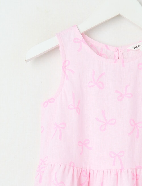Mac & Ellie Bows Linen Blend Tank, Baby Pink product photo View 02 L