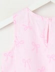 Mac & Ellie Bows Linen Blend Tank, Baby Pink product photo View 03 S