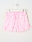 Mac & Ellie Bows Linen Blend Bow Short, Baby Pink product photo