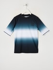 Wavetribe Ombre Short Sleeve Rash Top, Charcoal product photo