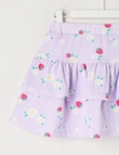 Mac & Ellie Strawberry Daisy Knit Tiered Skort, Pale Lilac product photo View 02 S