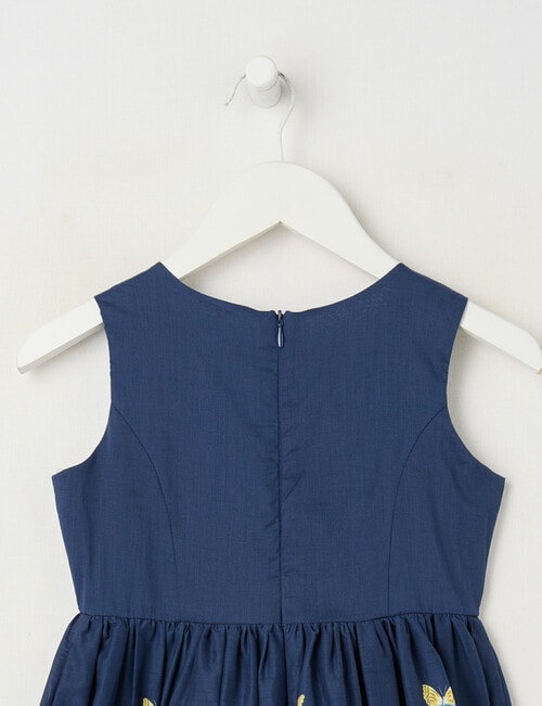 Mac & Ellie Sleeveless Butterfly Border Print Dress, Navy product photo View 04 L