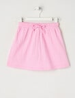 Mac & Ellie Crinkle Knit Skort, Pink Sugar product photo