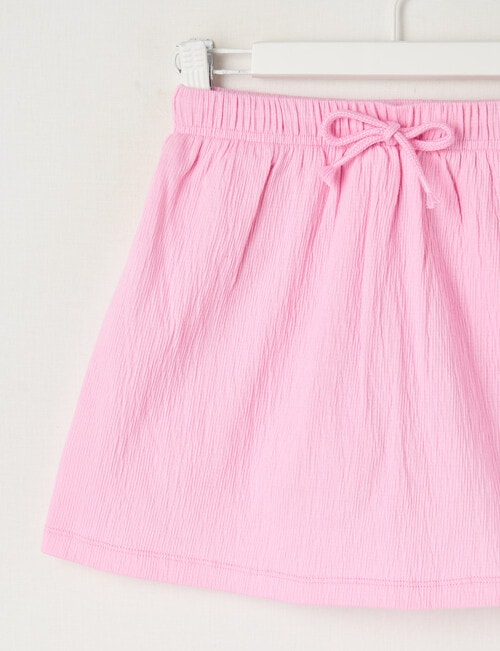 Mac & Ellie Crinkle Knit Skort, Pink Sugar product photo View 02 L