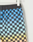 Wavetribe Check Swim Short, Blue & Orange product photo View 02 S