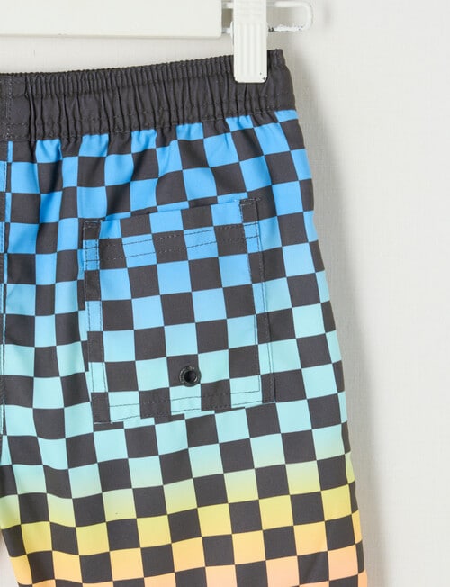Wavetribe Check Swim Short, Blue & Orange product photo View 02 L