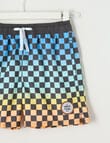 Wavetribe Check Swim Short, Blue & Orange product photo View 03 S