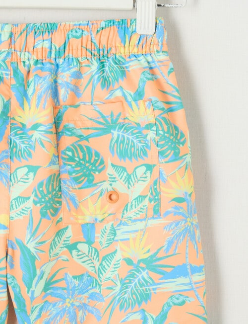 Wavetribe All Over Print Tropic Swim Short, Dark Peach product photo View 02 L