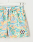 Wavetribe All Over Print Tropic Swim Short, Dark Peach product photo View 03 S