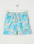 Wavetribe All Over Print Tropic Swim Short, Blue product photo