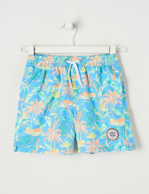 Wavetribe All Over Print Tropic Swim Short, Blue product photo