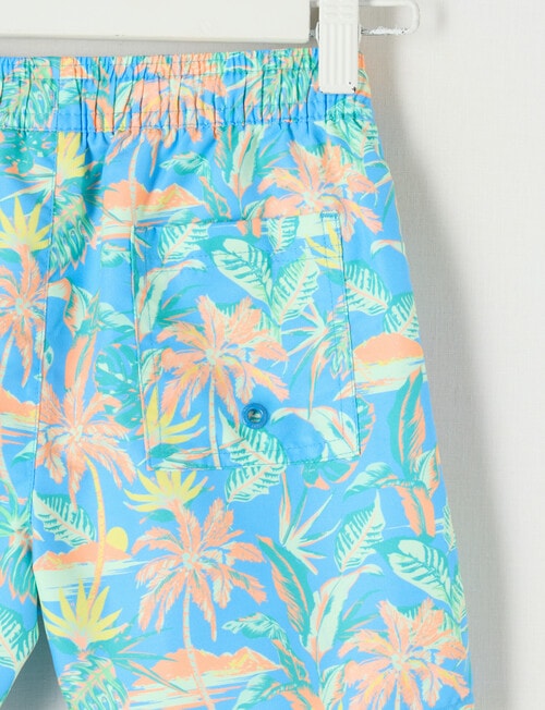 Wavetribe All Over Print Tropic Swim Short, Blue product photo View 02 L