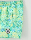 Wavetribe All Over Print Tropic Swim Short, Dark Lime product photo View 02 S